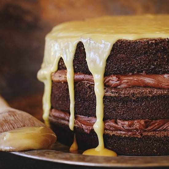 Bourbon Chocolate Tipsy Cake - Recipe photo by iambaker
