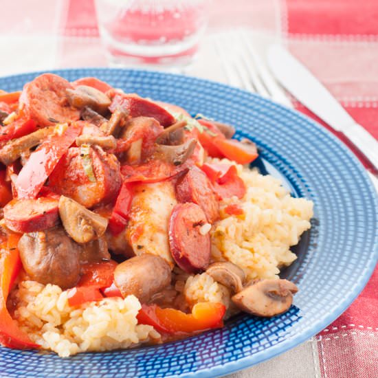 Chicken Cacciatore and Chorizo - Recipe photo by photosandfood