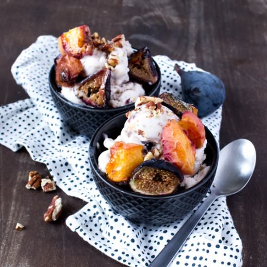 Peach, Fig, & Pecan Ice Cream - Recipe photo by SweetPotatoSoul