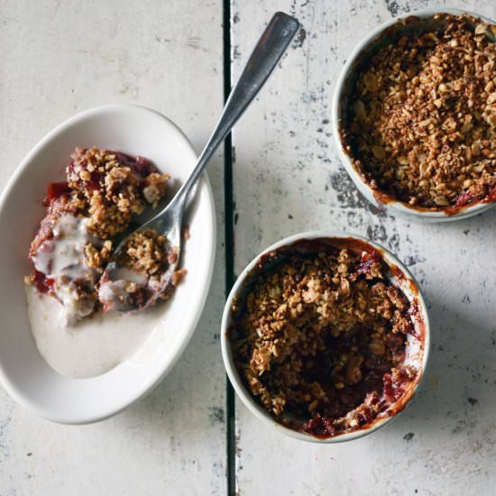 Plum Crumble with Coconut & Vanilla - Recipe photo by The Art of Homemaking