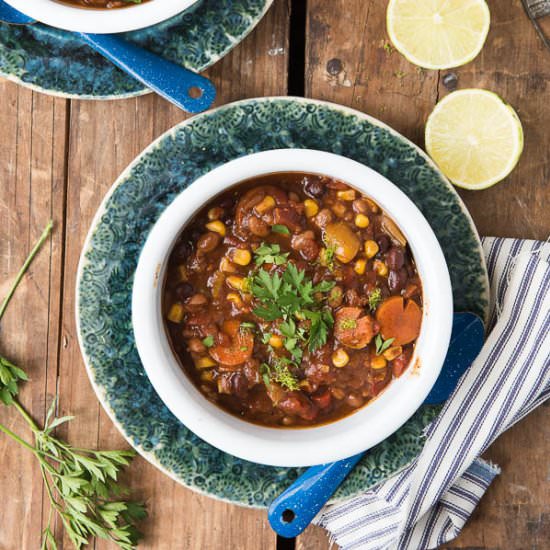 Slow Cooker Tangy Baked Bean Chili - Recipe photo by boulderlocavore