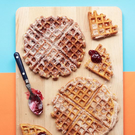 Jelly Donut Waffles - Recipe photo by thehousethatlarsbuilt