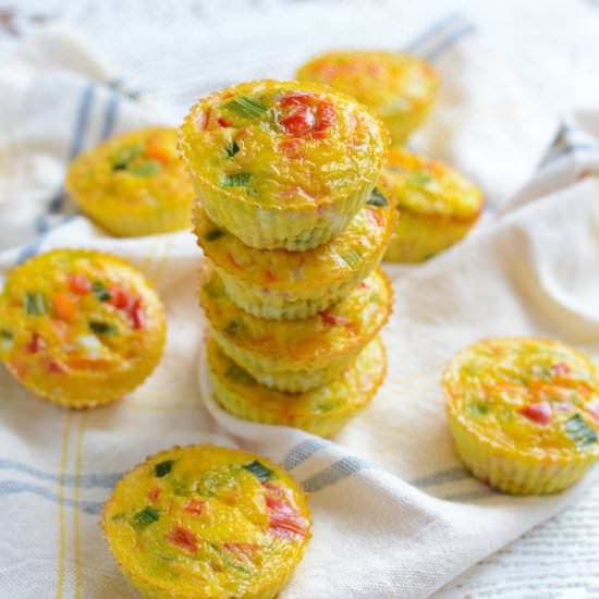 Make Ahead Rainbow Veggie Egg Cups - Recipe photo by Real Food Whole Life