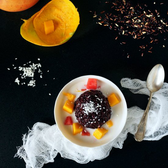 Coconut black rice pudding - Recipe photo by misshangrypants