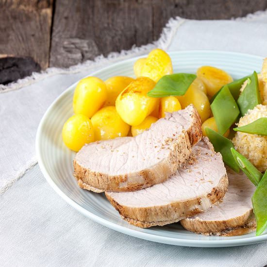 Pork roulade with baked cauliflower - Recipe photo by ohmydish