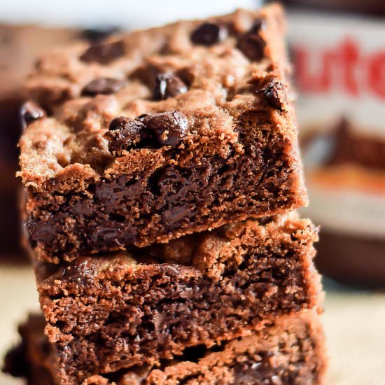 Soft Gooey Nutella Cookie Bars - Recipe photo by Cakes By Chichi