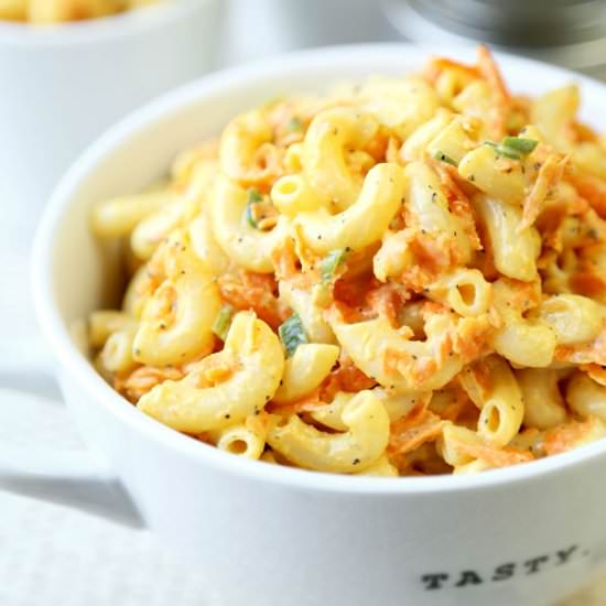 Healthier Hawaiian Macaroni Salad - Recipe photo by misspickledplum