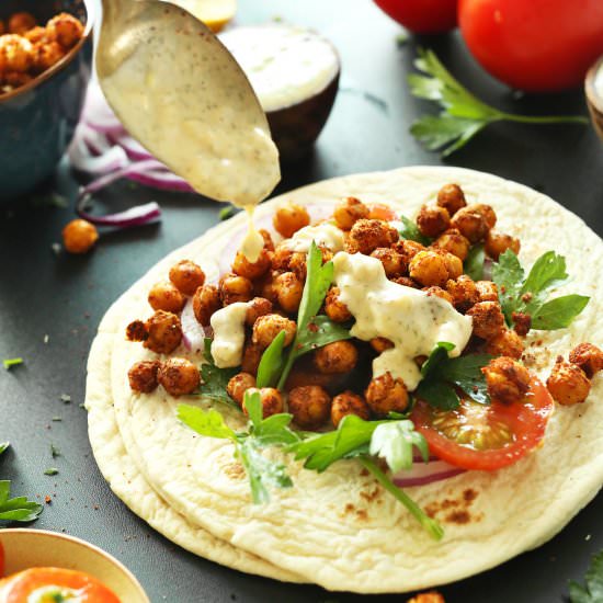 Chickpea Shawarma Sandwich - Recipe photo by minimalist baker