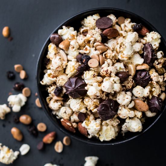 Spiced Trail Mix Popcorn - Recipe photo by hapanom