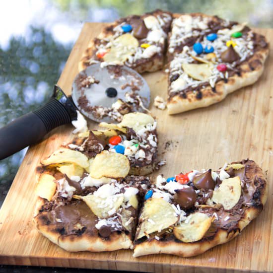 Grilled Chocolate Pizza - Recipe photo by panning the globe