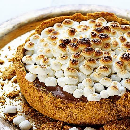 Frozen S'mores Cheesecake - Recipe photo by iambaker