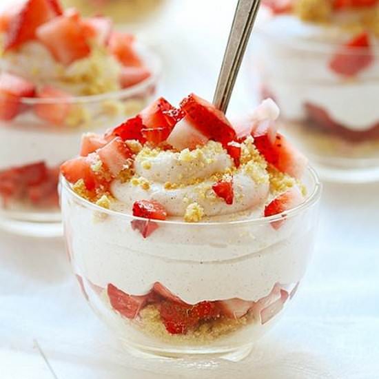 Strawberry Shortcake Mousse Cups - Recipe photo by iambaker