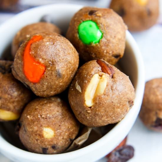 Peanut Butter Trail Mix Bites - Recipe photo by Cotter Crunch