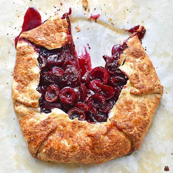 Rustic Cherry Galette - Recipe photo by She Wears Many Hats