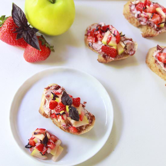 Summer Strawberry Bruschetta - Recipe photo by cookingwithruthie
