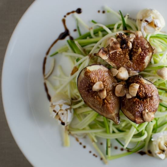 Courgetti with Grilled Figs - Recipe photo by Myfoodblog.nl