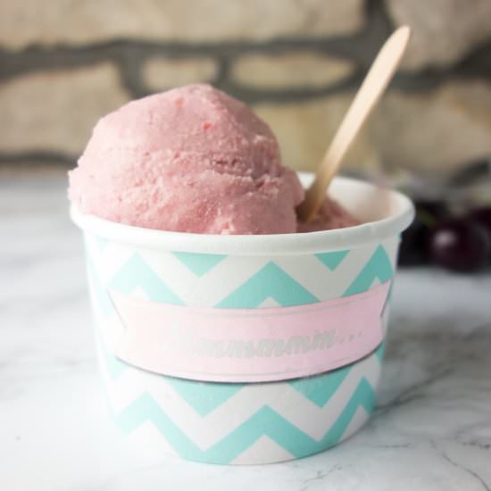 Cherry Amaretto Ice Cream - Recipe photo by kirstywats