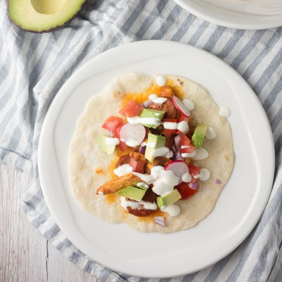 Chicken & Chorizo Tacos - Recipe photo by kirstywats
