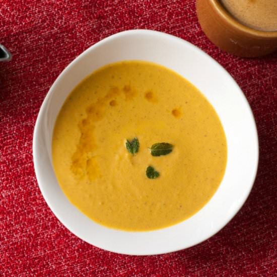 Mint and Carrot Soup - Recipe photo by Andcakestoo