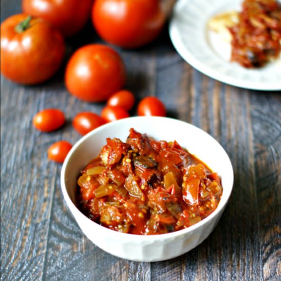 Tomato Jam w/ Onions & Bacon - Recipe photo by MyLifeCookbook