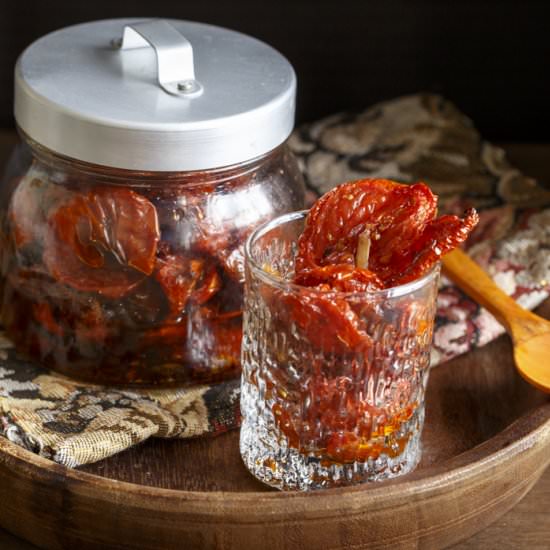 Oven Dried Tomatoes - Recipe photo by Sandhya Hariharan