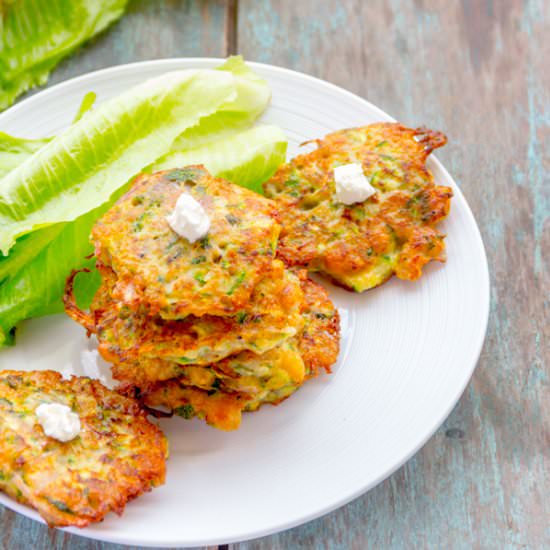 Chickpea Zucchini Fritters - Recipe photo by Priyanka DK