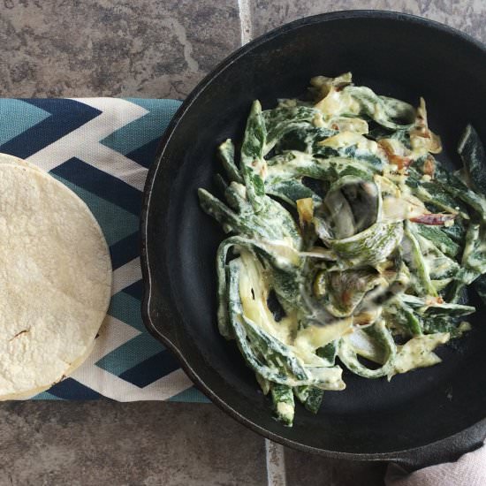 Rajas Con Crema - Recipe photo by FoodBully