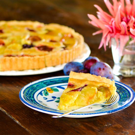 Popina's Plum Tart - Recipe photo by ManyKitchens.com