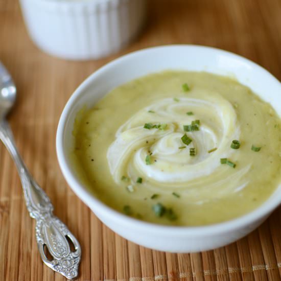 Creamy Leek and Potato Soup - Recipe photo by ButterYum