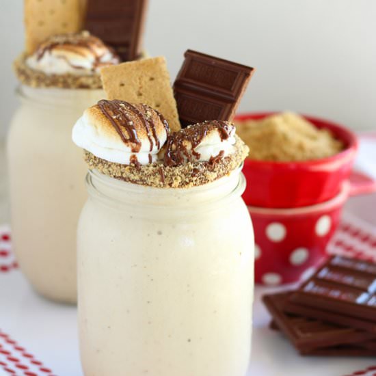 S'mores Milkshake - Recipe photo by Celebrating Sweets