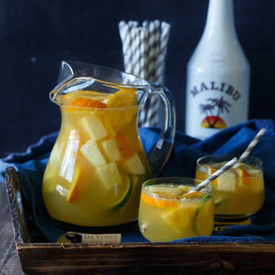 Tropical Pineapple Coconut Sangria - Recipe photo by sharedappetite