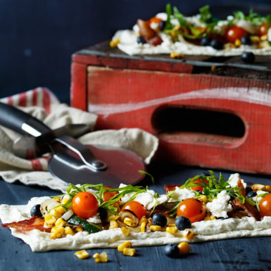 Grilled Summer Vegetable Flatbread - Recipe photo by sharedappetite