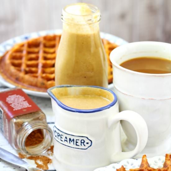 Healthier Pumpkin Spice Creamer - Recipe photo by kimscravings