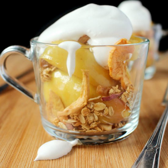 Sauteed Apples & Cinnamon Cream - Recipe photo by Recipe for Perfection