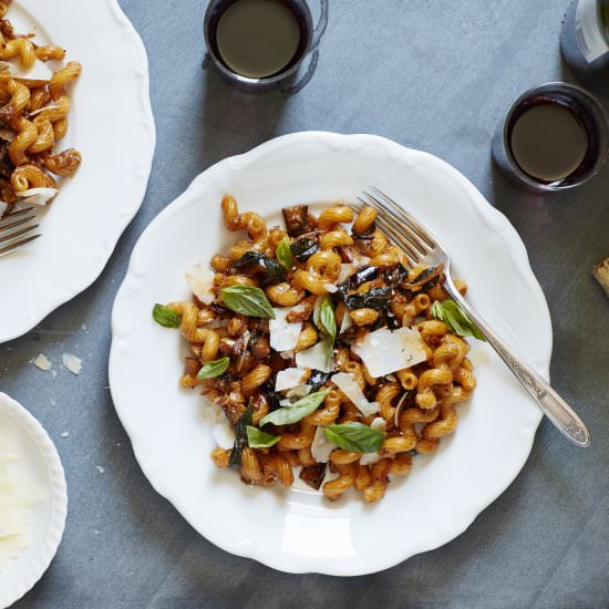 Cavatappi and Eggplant Ragu - Recipe photo by Marley Spoon