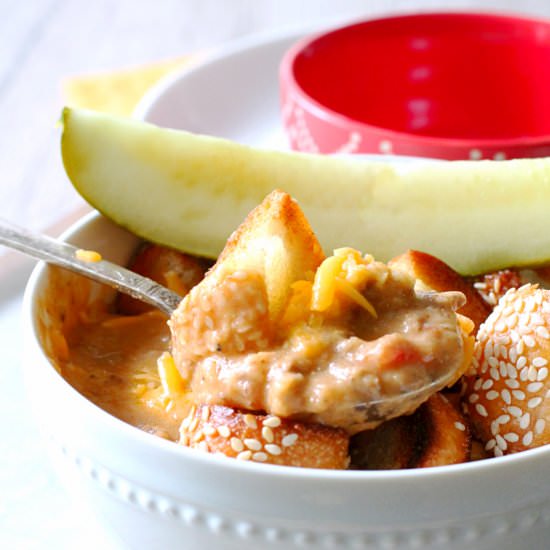 Slow Cooker Cheeseburger Soup - Recipe photo by foodtasticmom