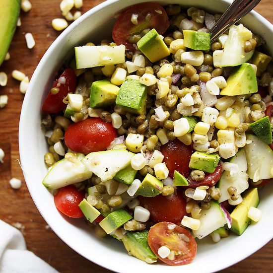 Summer Veggie Mung Bean Salad - Recipe photo by thekitchenpaper