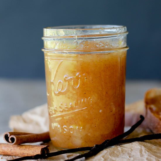 Vanilla Spiced Pear Butter - Recipe photo by bakedinaz