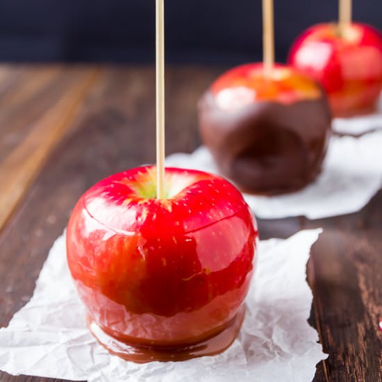 Port Wine Caramel Apples - Recipe photo by thebrewerandthebaker