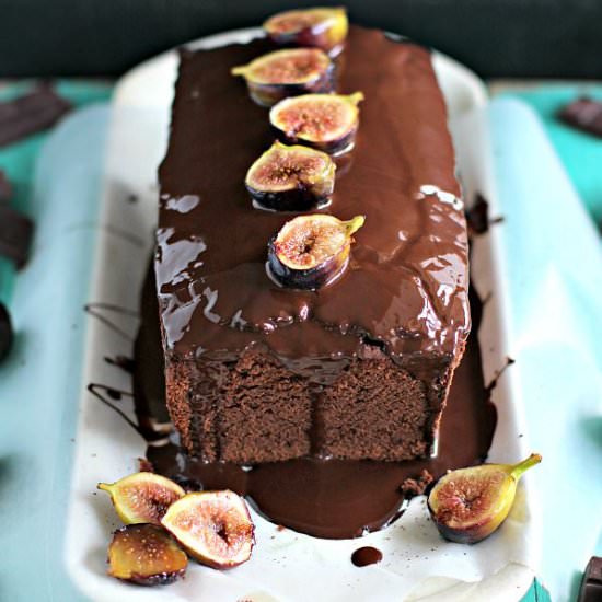 Triple Chocolate Fig Pound Cake - Recipe photo by peasandpeonies