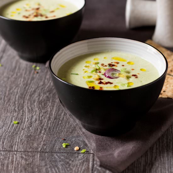 Spicy Avocado Cucumber Soup - Recipe photo by currytrail
