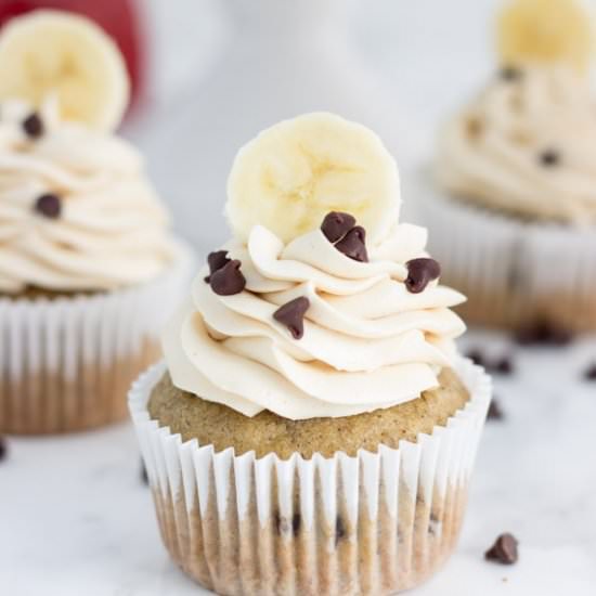 Chocolate Chip Banana Cupcakes - Recipe photo by A Classic Twist