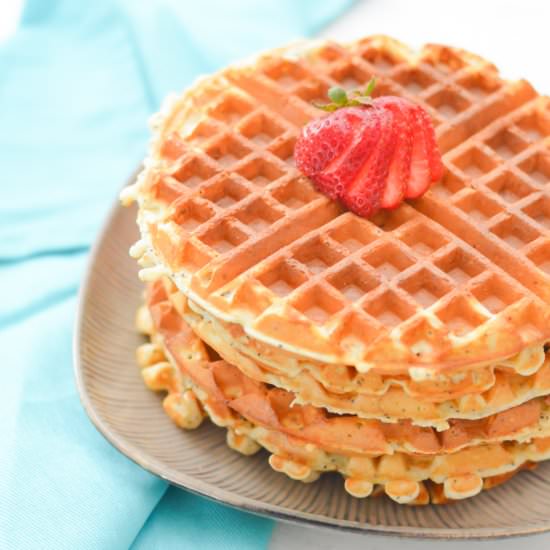 Lemon Poppy Seed Waffles - Recipe photo by lucismorsels