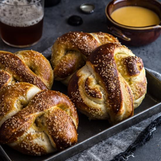 Garlic Herb Baked Pretzels - Recipe photo by FoodFanatical