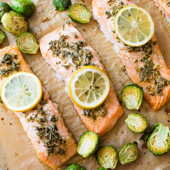 Baked Lemon Herb Salmon - Recipe photo by sallysbakingaddiction
