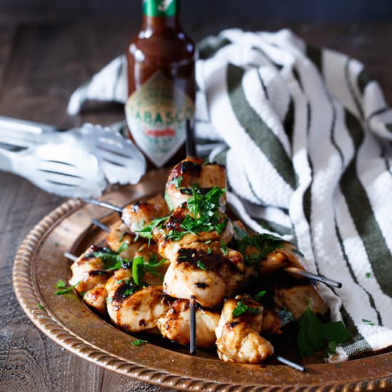 Spicy Honey Chicken Kebabs - Recipe photo by sharedappetite
