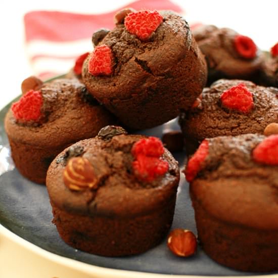 Nutella Chocolate Muffins - Recipe photo by zielonysrodek