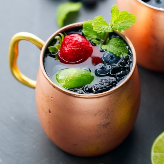 Berry Moscow Mule - Recipe photo by lslfunblog