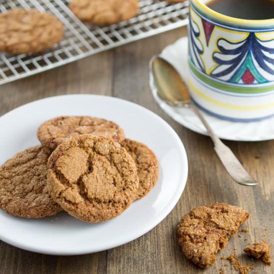 Paleo Gingersnap Cookies - Recipe photo by awholenewtwist.com