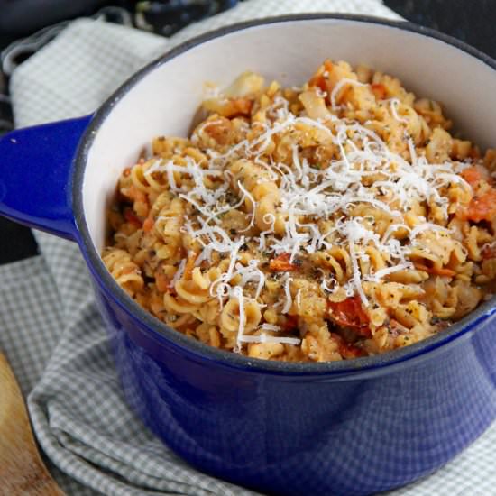 One Pot Tomato Lentil Pasta - Recipe photo by emmaslittlekitchen
